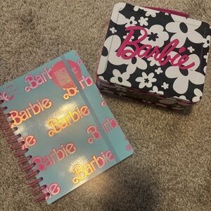 Barbie Fossil Tin Lunchbox (with Free Barbie Notebook)